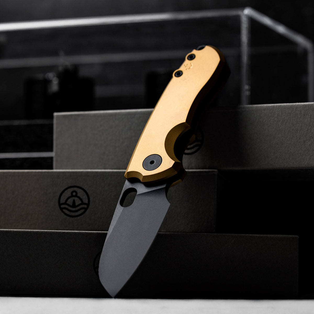 Drop Date (09/02): URBAN Jib - Blackwashed Vanax & Bead Blasted Brass Linerlock - URBAN EDC®