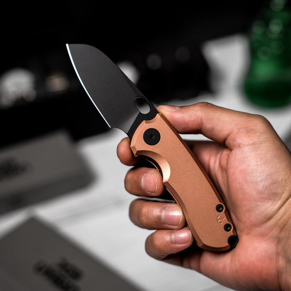 Drop Date (09/02): URBAN Jib - Blackwashed Vanax & Bead Blasted Copper Linerlock - URBAN EDC®