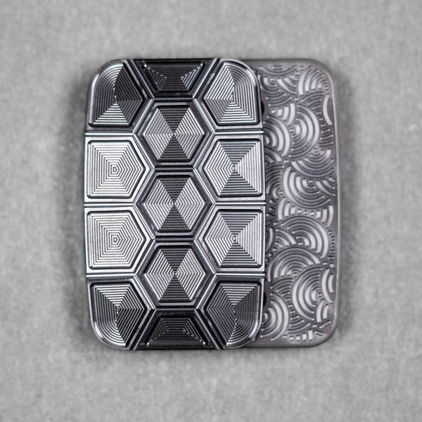 Drop Date (09/30): Magnus x URBAN Toad Inverse Turtle Fidget Slider - Blackout Zirconium & Zirc Plates w/ Chaos Seigaiha™ - URBAN EDC®