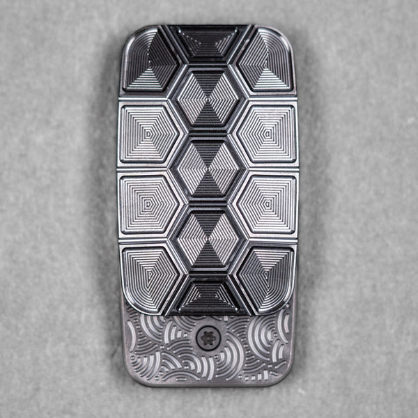 Drop Date (09/30): Magnus x URBAN Toad Inverse Turtle Fidget Slider - Blackout Zirconium & Zirc Plates w/ Chaos Seigaiha™ - URBAN EDC®