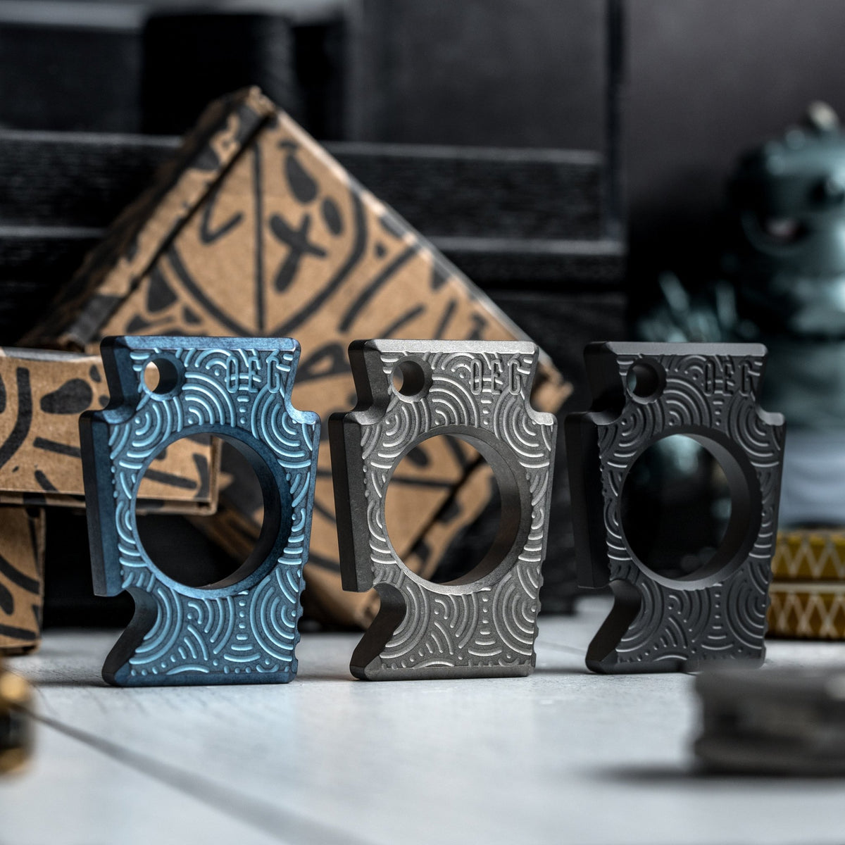 Drop Date (10/01): OEG EDC x URBAN Keystone - Chaos Seigaiha™ Titanium - URBAN EDC®