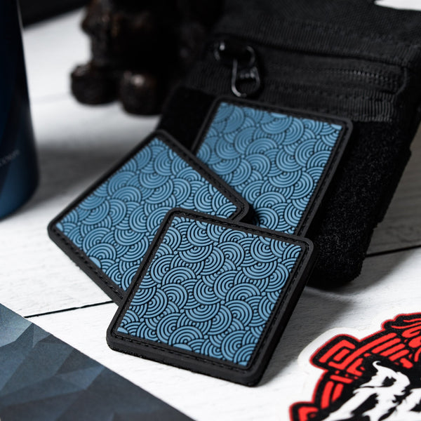 Drop Date (10/07): Chaos Seigaiha™ Stormy Blue RE Patch - 2x2 - URBAN EDC®