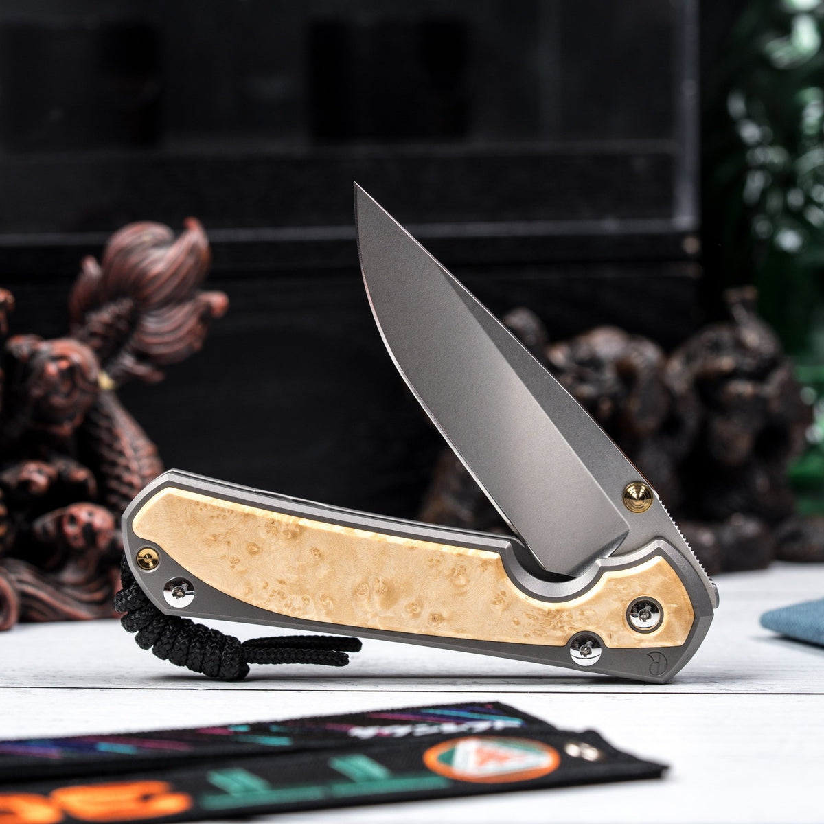 Drop Date (10/07): Chris Reeve Large Sebenza 31 - Drop Point Magnacut & Glass Blasted Titanium w/ Box Elder Inlay - URBAN EDC®