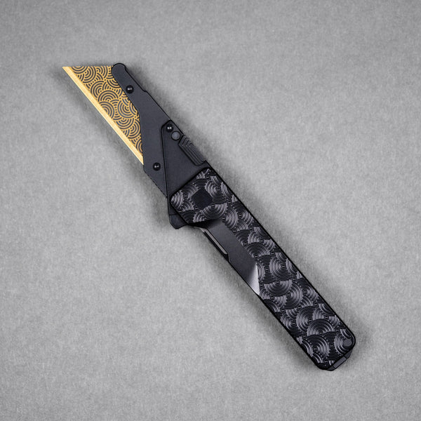 Drop Date (10/07): Exceed Designs x URBAN TiRant Ultra & Black Ti Chaos Seigaiha™ w/ Skiff Bearings - URBAN EDC®