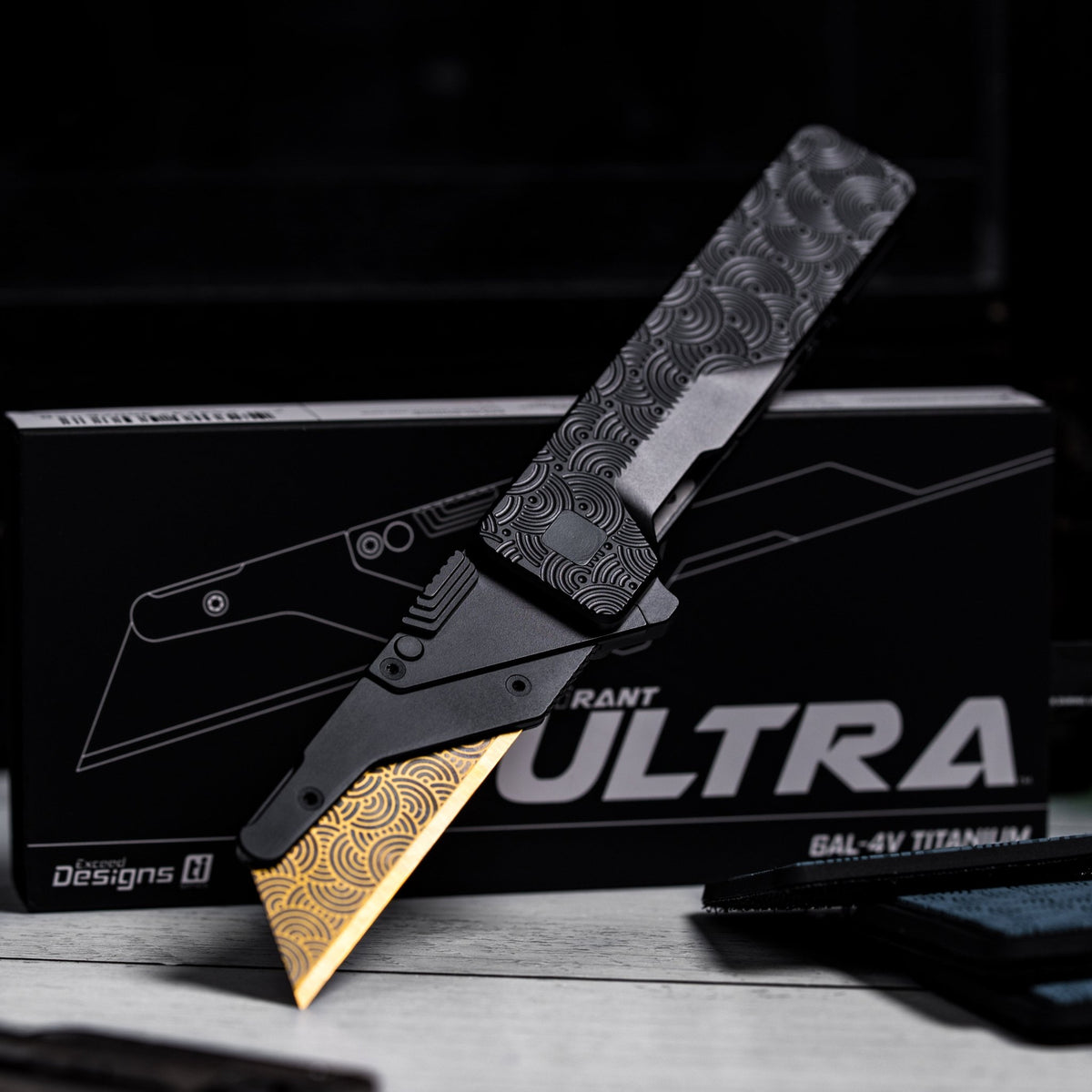 Drop Date (10/07): Exceed Designs x URBAN TiRant Ultra & Black Ti Chaos Seigaiha™ w/ Skiff Bearings - URBAN EDC®