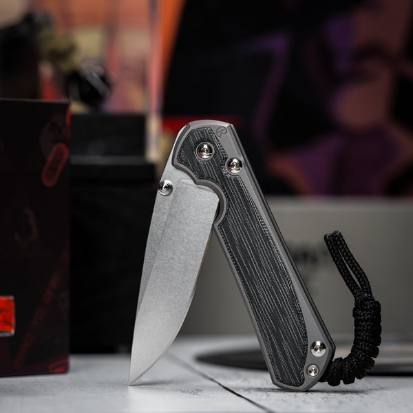 Drop Date (11/19): Chris Reeve Small Sebenza 31 - Stonewashed Magnacut & Glass Blasted Titanium w/ Black Canvas Micarta Inlay - URBAN EDC®