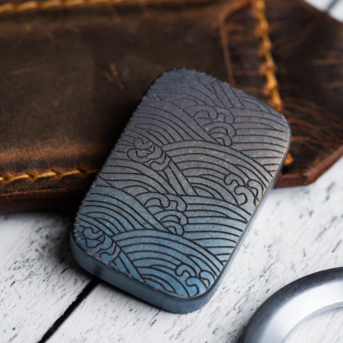 Drop Date (11/26): Ben Krein x URBAN Worry Stone - Oil Slick Zirconium Seigaiha - URBAN EDC®