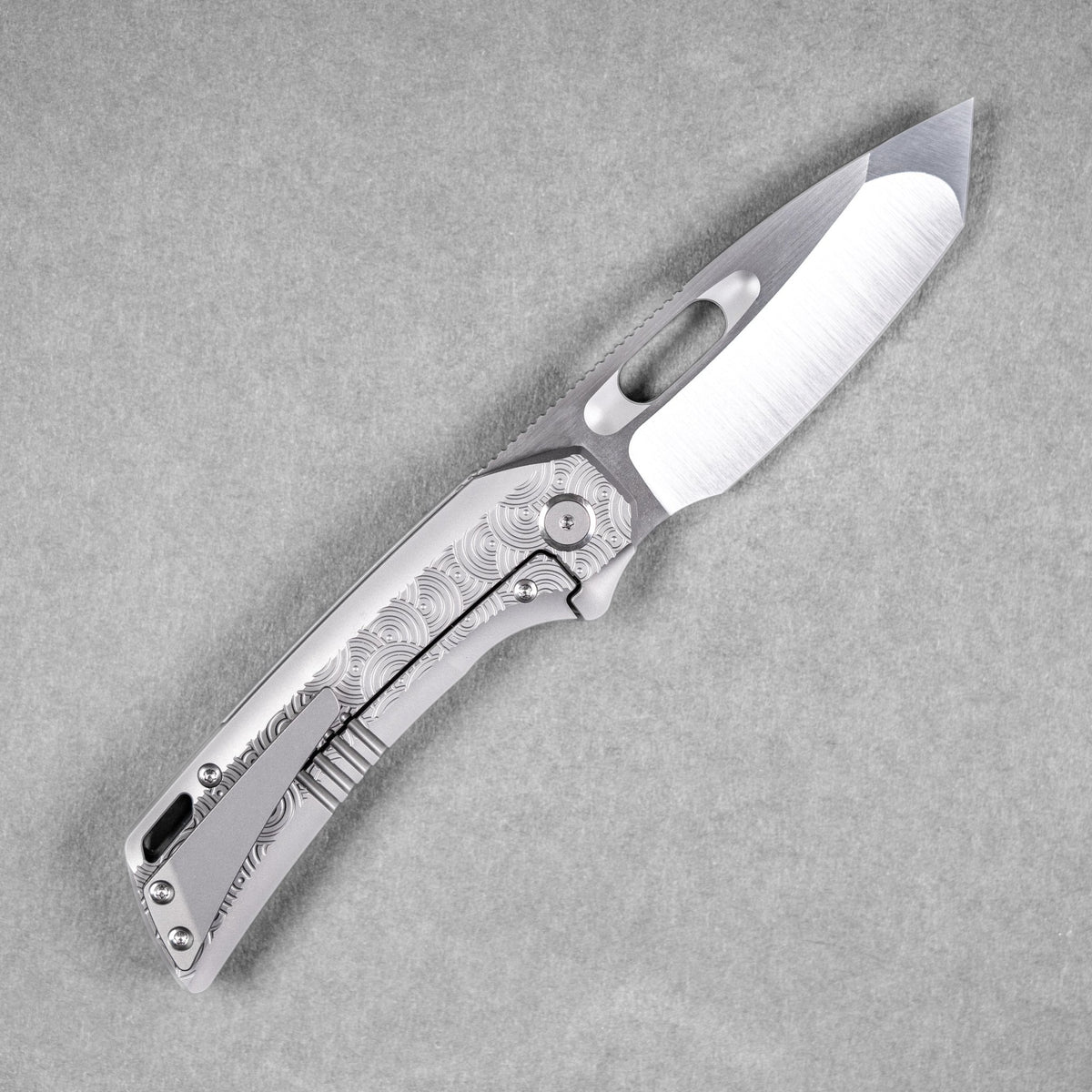 EMP EDC x URBAN Nymble XT - Belt Satin Magnacut & Bead Blasted Ti w/ Chaos Seigaiha™ - URBAN EDC®