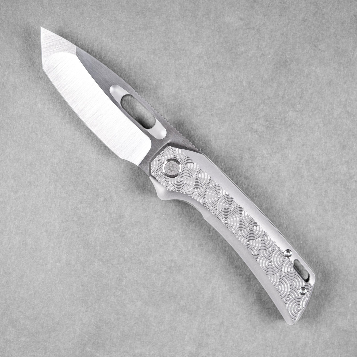 EMP EDC x URBAN Nymble XT - Belt Satin Magnacut & Bead Blasted Ti w/ Chaos Seigaiha™ - URBAN EDC®