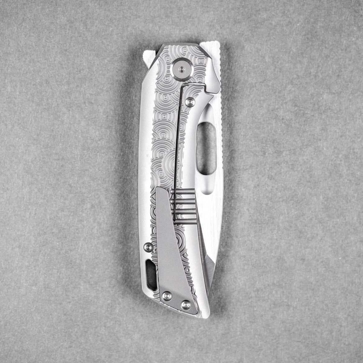 EMP EDC x URBAN Nymble XT - Belt Satin Magnacut & Bead Blasted Ti w/ Chaos Seigaiha™ - URBAN EDC®