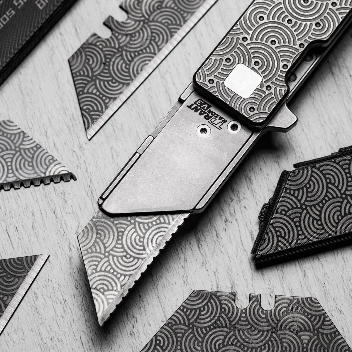 Exceed Designs x URBAN Black Chaos Seigaiha Utility Blades - URBAN EDC®