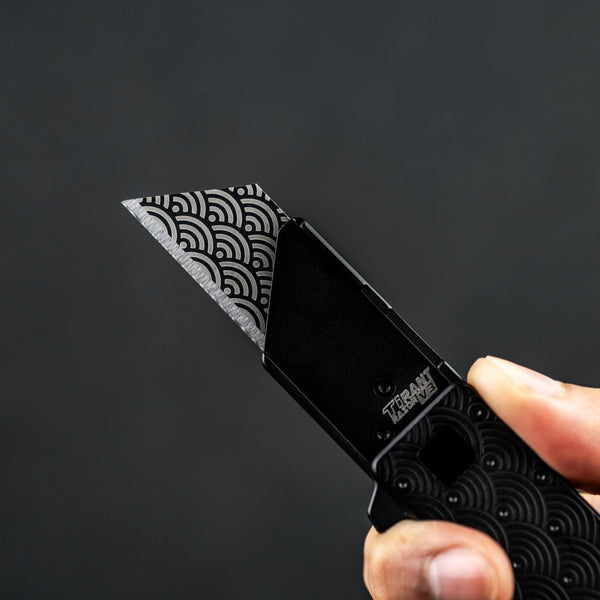 Exceed Designs x URBAN Black Seigaiha Utility Blades - URBAN EDC®