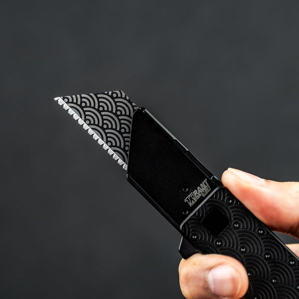 Exceed Designs x URBAN Black Seigaiha Utility Blades - URBAN EDC®