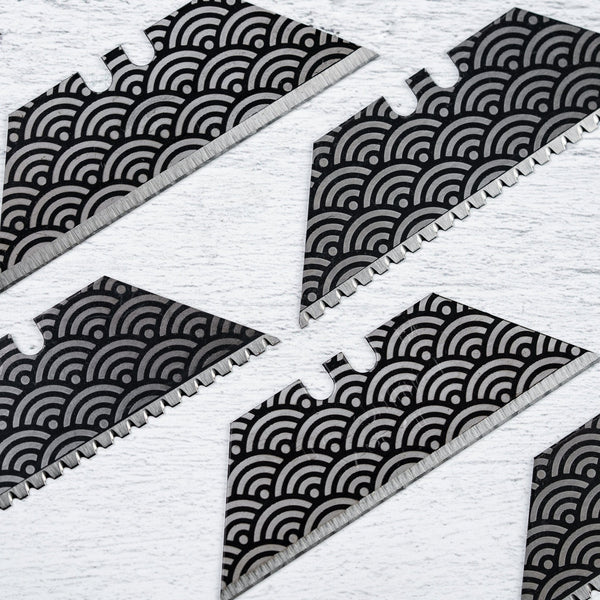 Exceed Designs x URBAN Black Seigaiha Utility Blades - URBAN EDC®