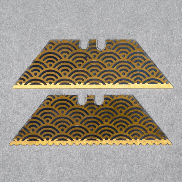 Exceed Designs x URBAN Gold Seigaiha Utility Blades - URBAN EDC®