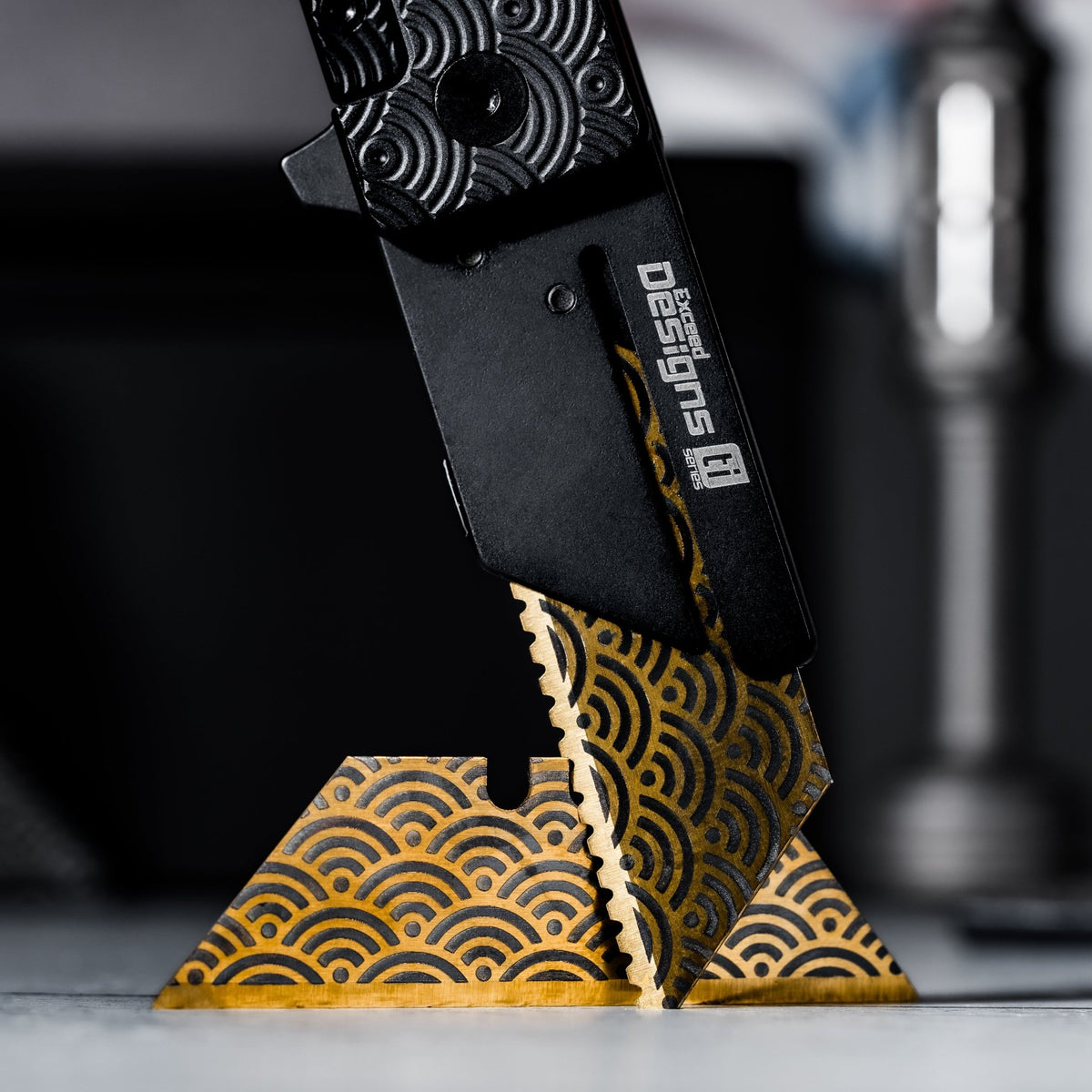 Exceed Designs x URBAN Gold Seigaiha Utility Blades - URBAN EDC®