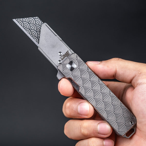Exceed Designs x URBAN TiRant Razor V3 - Seigaiha (Limited) - URBAN EDC®