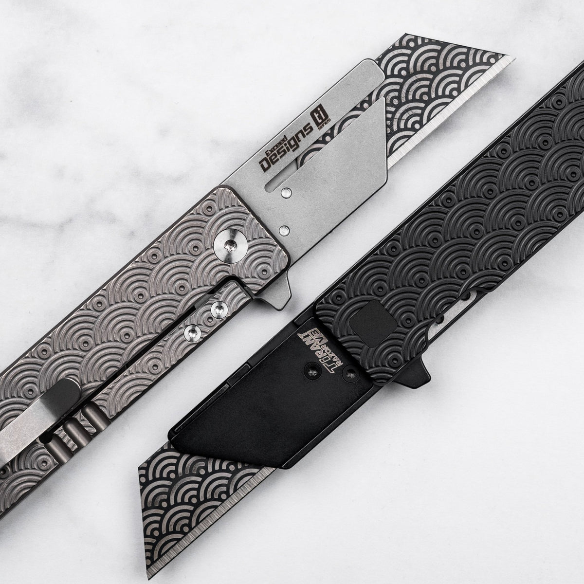 Exceed Designs x URBAN TiRant Razor V3 - Seigaiha (Limited) - URBAN EDC®