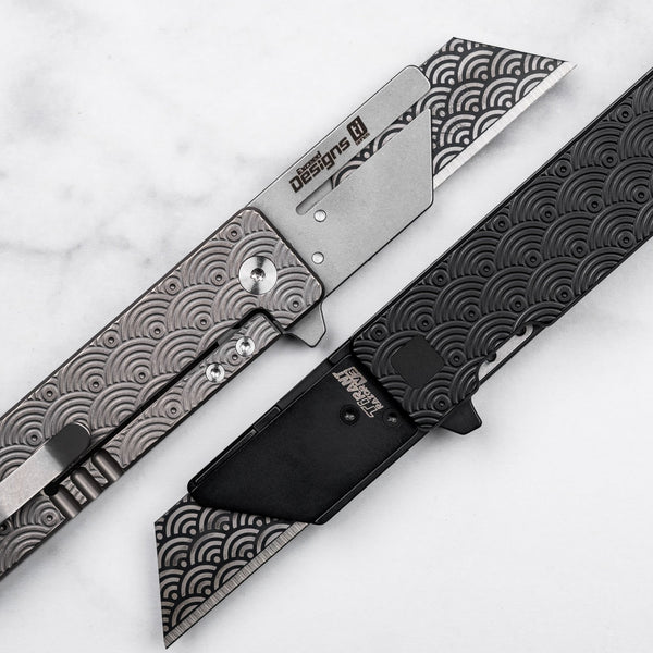 Exceed Designs x URBAN TiRant Razor V3 - Seigaiha (Limited) - URBAN EDC®