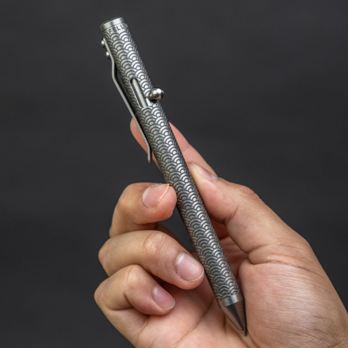 Fellhoelter Engraved Tibolt Titanium - Seigaiha (Exclusive) - URBAN EDC®
