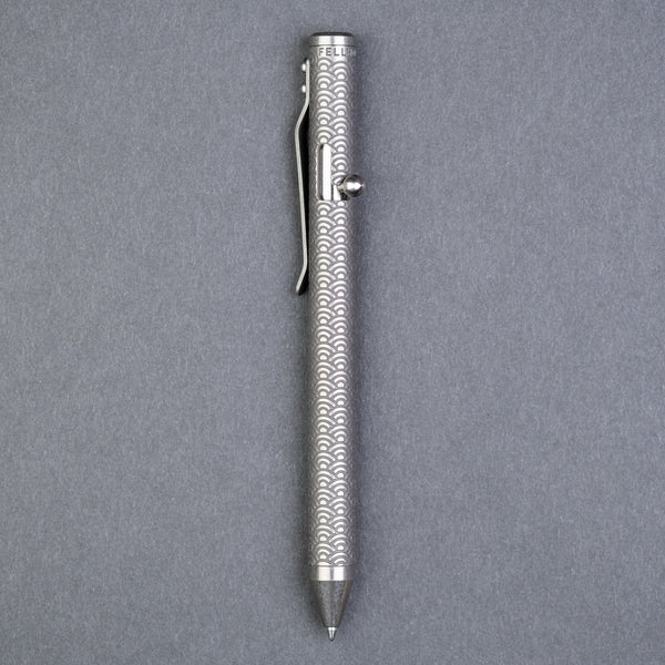 Fellhoelter Engraved Tibolt Titanium - Seigaiha (Exclusive) - URBAN EDC®