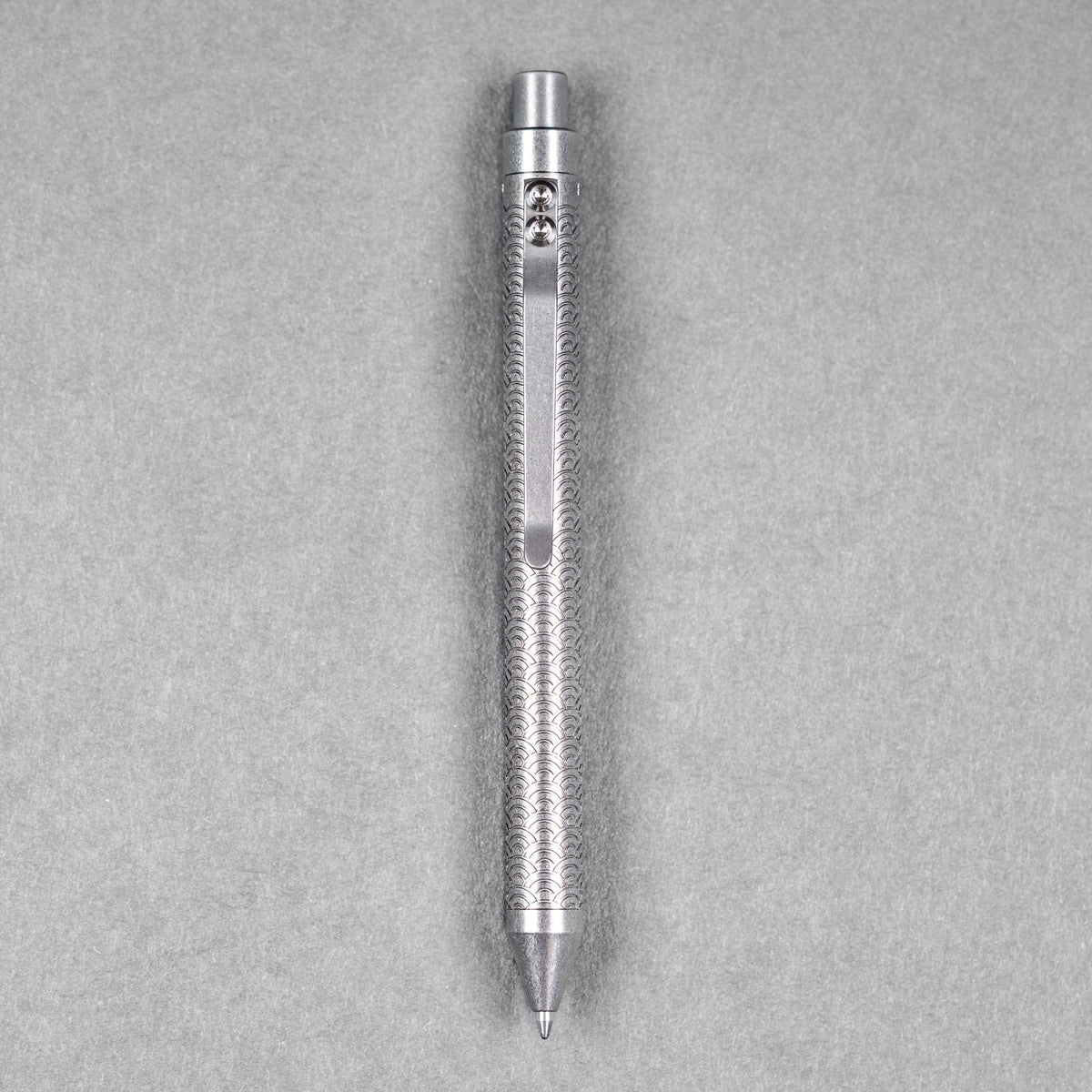 Fellhoelter x URBAN TiCkler Pen - Stonewashed Seigaiha Titanium - URBAN EDC®