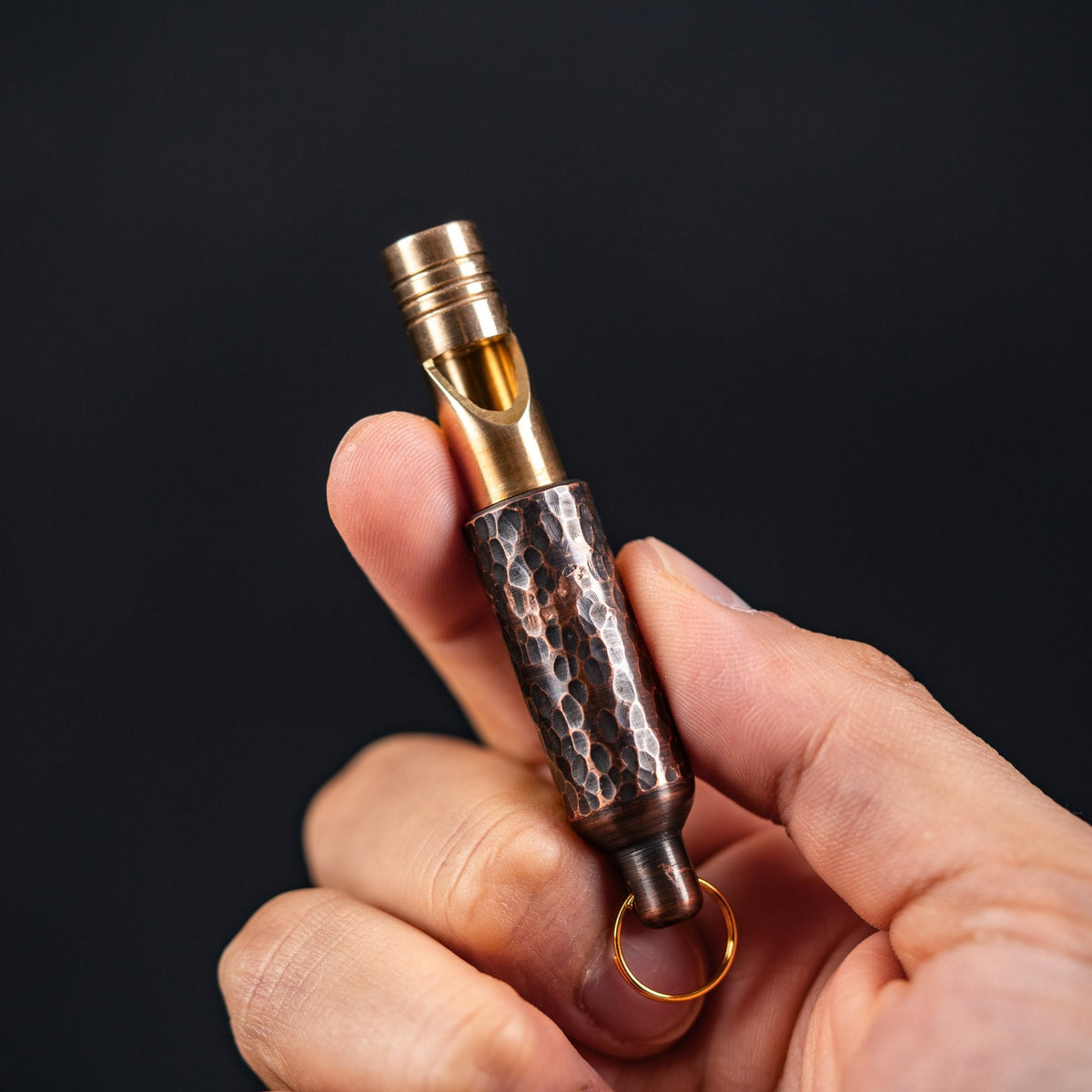 Fiddle Foundry Whistle - Hammered Copper & Brass (Custom) - URBAN EDC®