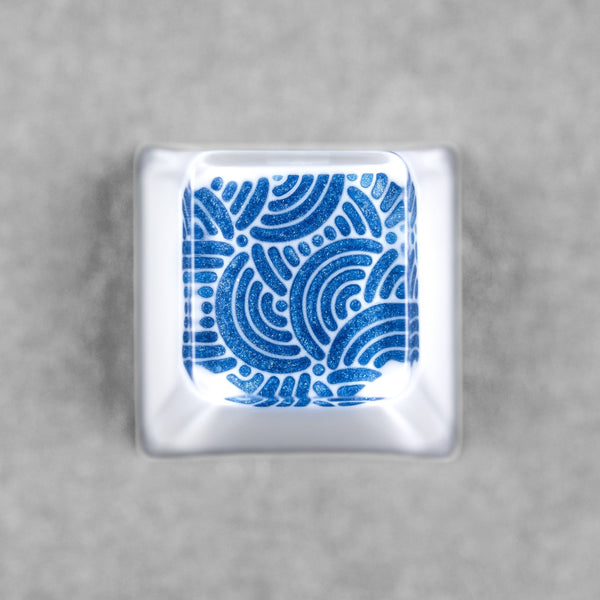 Frumpzkeys x URBAN Chaos Seigaiha™ Keycap - Metallic Blue - URBAN EDC®