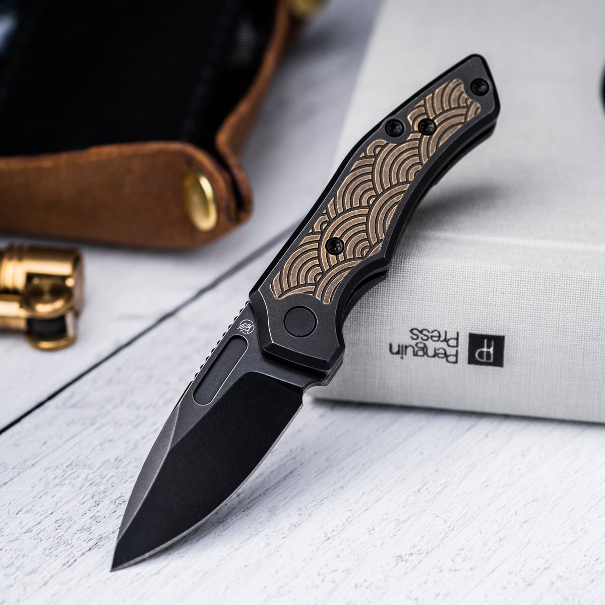 Griffin Co. Scout F2 - Aged Bronze Seigaiha (Exclusive) - URBAN EDC®