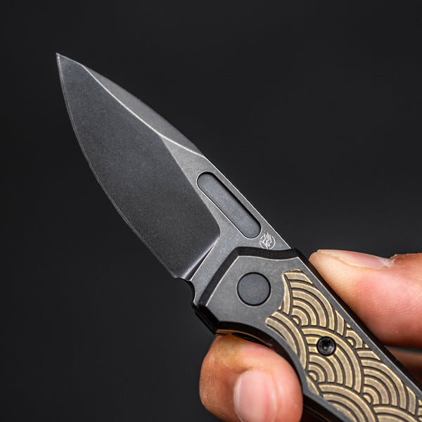 Griffin Co. Scout F2 - Aged Bronze Seigaiha (Exclusive) - URBAN EDC®