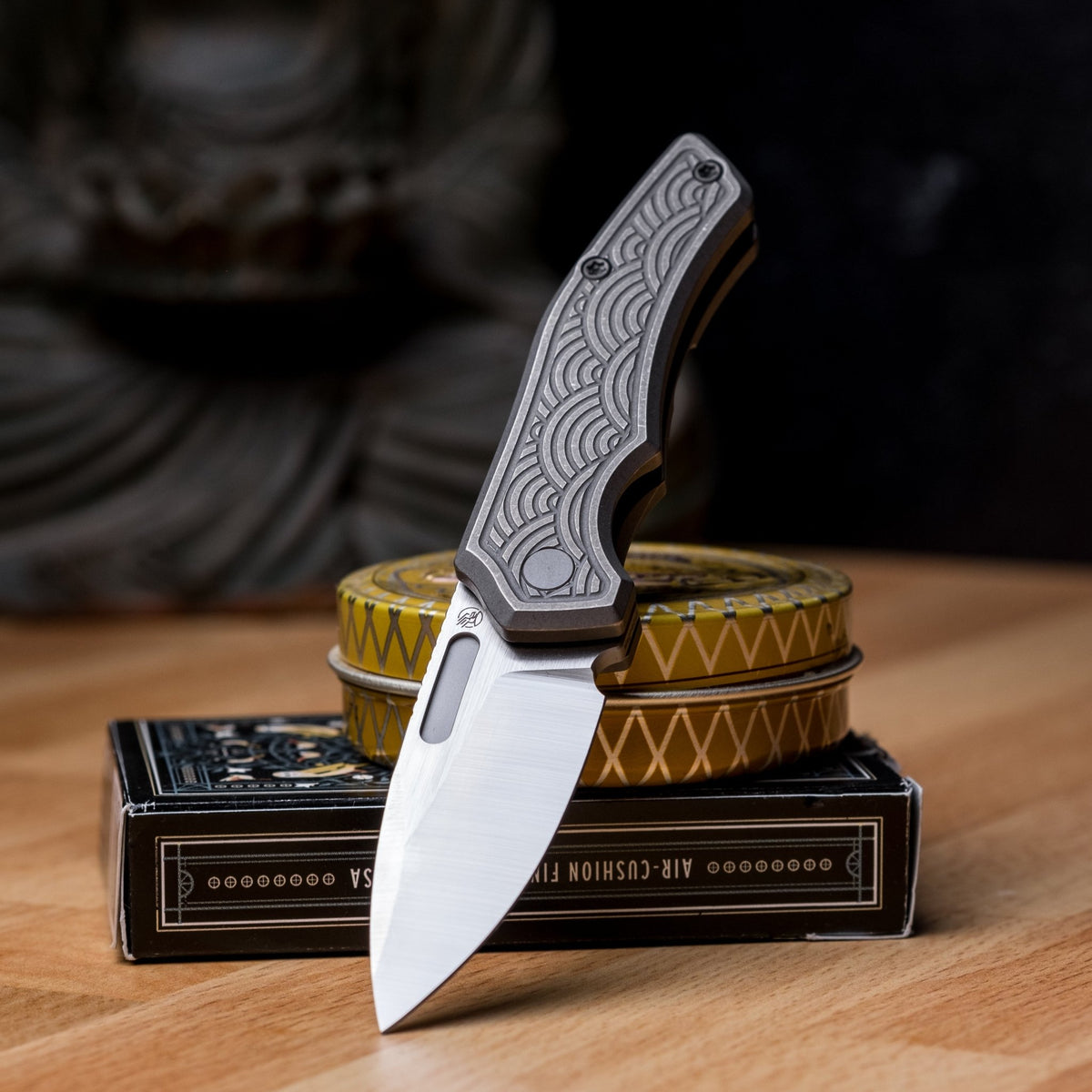 Griffin Co. Scout F2 - Dark Stonewash Titanium Seigaiha (Exclusive) - URBAN EDC®