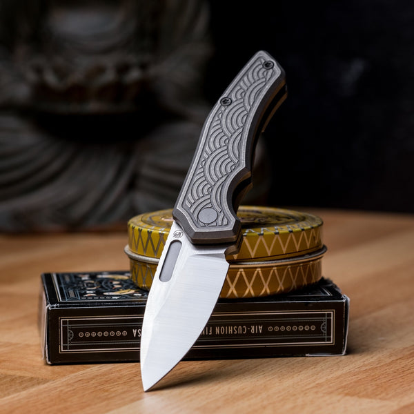 Griffin Co. Scout F2 - Dark Stonewash Titanium Seigaiha (Exclusive) - URBAN EDC®