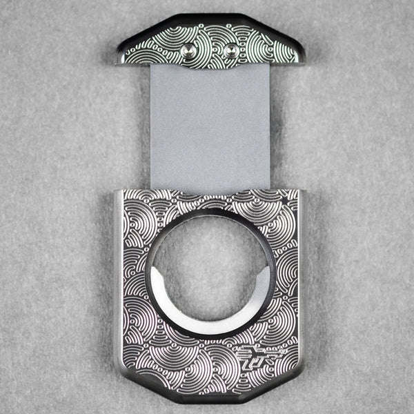 Griffworx x URBAN Scarab Cigar Cutter - Zirconium Chaos Seigaiha - URBAN EDC®