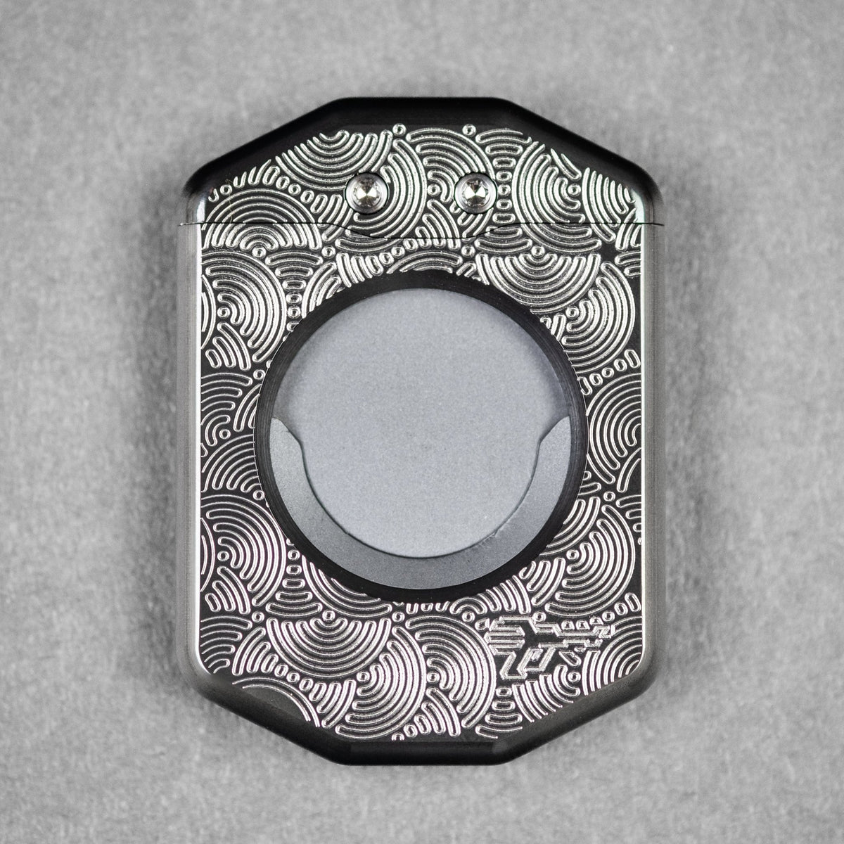 Griffworx x URBAN Scarab Cigar Cutter - Zirconium Chaos Seigaiha - URBAN EDC®