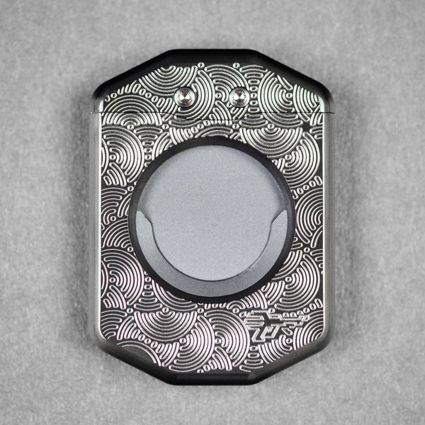 Griffworx x URBAN Scarab Cigar Cutter - Zirconium Chaos Seigaiha - URBAN EDC®