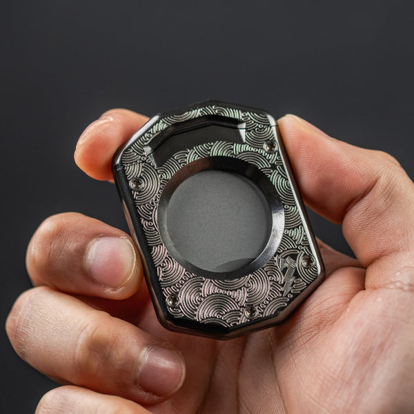 Griffworx x URBAN Scarab Cigar Cutter - Zirconium Chaos Seigaiha - URBAN EDC®