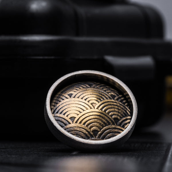 Jamie Feinstein Seigaiha Pin - Brass & Nickel Silver (Custom) - URBAN EDC®