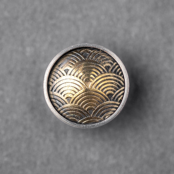 Jamie Feinstein Seigaiha Pin - Brass & Nickel Silver (Custom) - URBAN EDC®