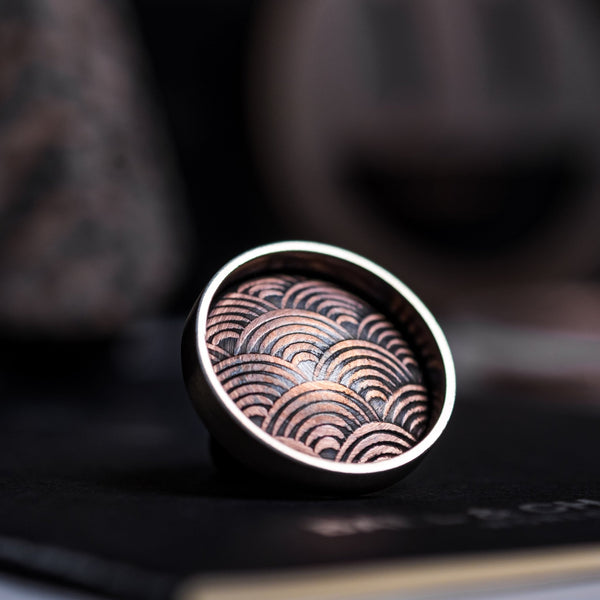 Jamie Feinstein Seigaiha Pin - Copper & Nickel Silver (Custom) - URBAN EDC®