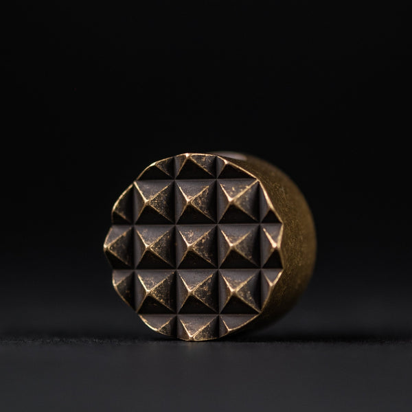 JRW Gear x URBAN Curator Lanyard Bead - Aged Brass w/ Chaos Seigaiha - URBAN EDC®