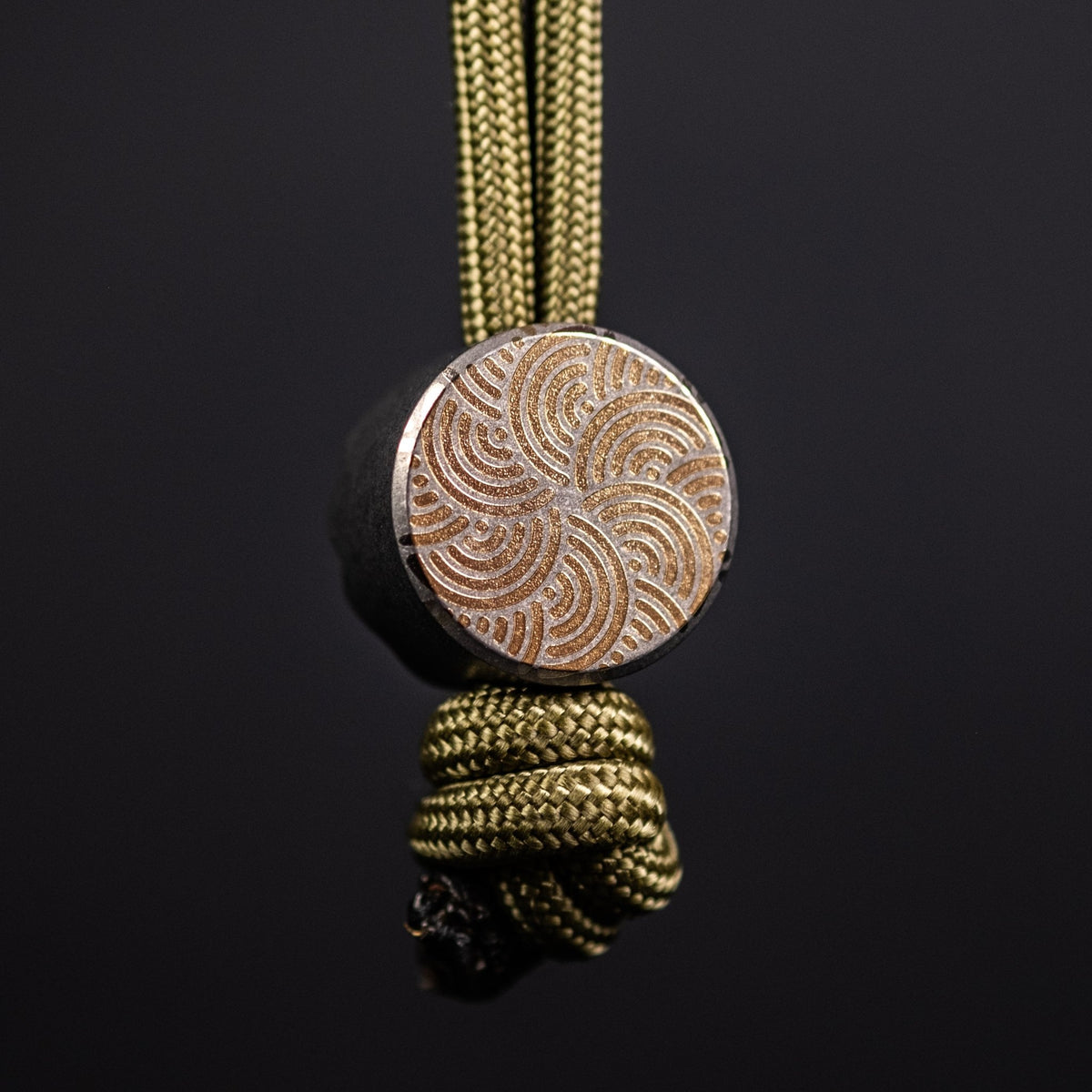 JRW Gear x URBAN Curator Lanyard Bead - Titanium w/ Chaos Seigaiha™ - URBAN EDC®