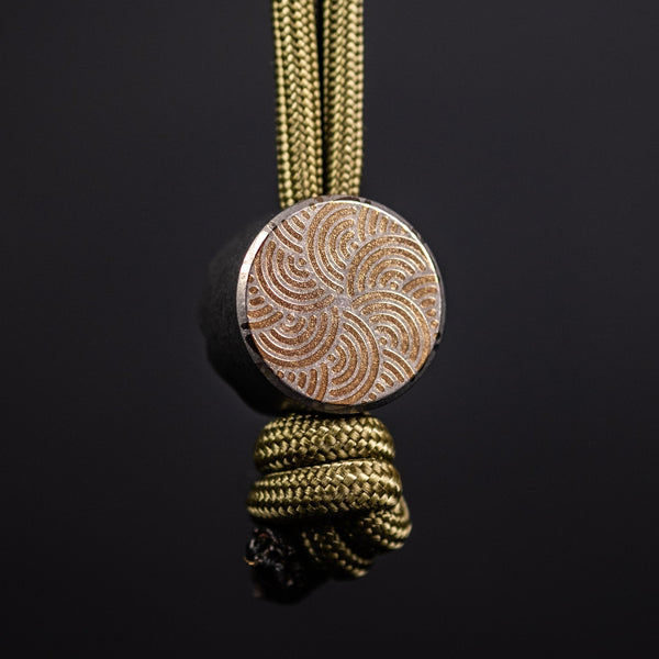 JRW Gear x URBAN Curator Lanyard Bead - Titanium w/ Chaos Seigaiha™ - URBAN EDC®