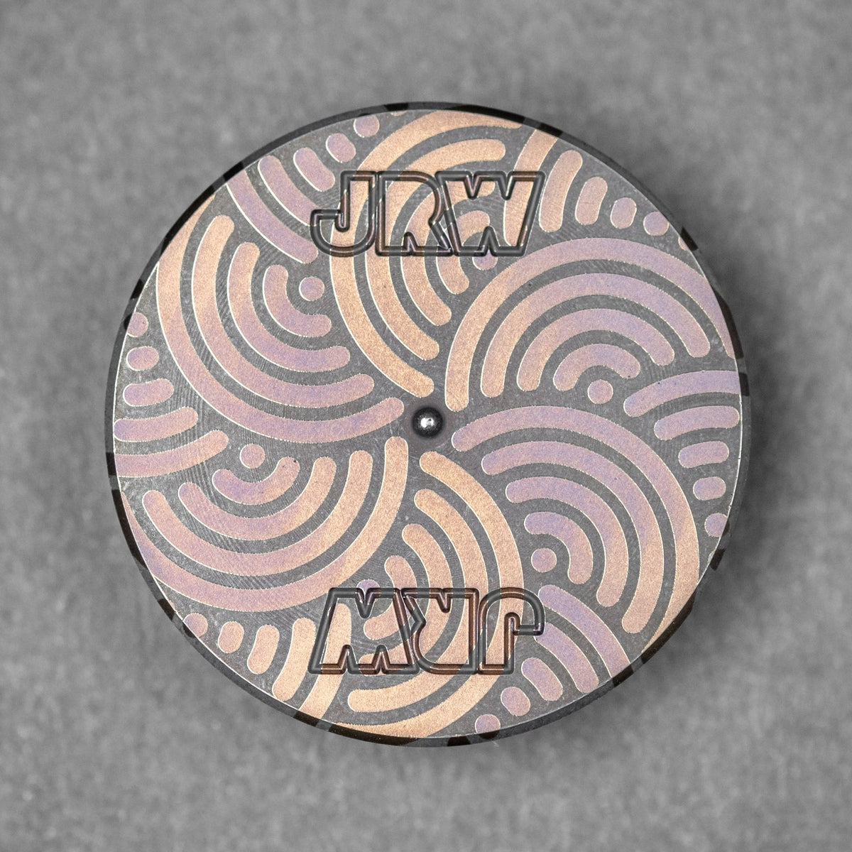 JRW Gear x URBAN Judge Bottle Opener Spinner - Chaos Seigaiha Blackened Stainless Steel - URBAN EDC®