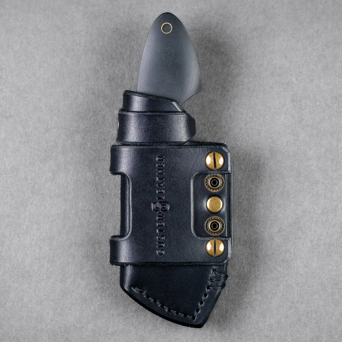 JSK Mini Cleaver - Black Richlite & Brass Spacer (Custom) - URBAN EDC®