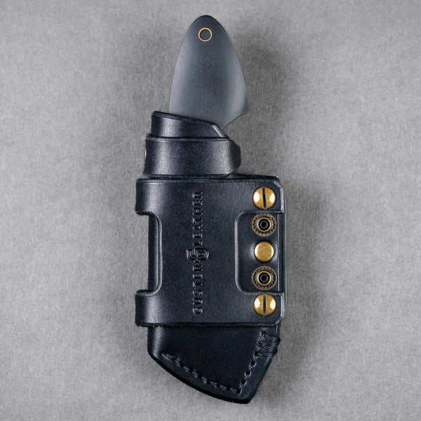JSK Mini Cleaver - Black Richlite & Brass Spacer (Custom) - URBAN EDC®