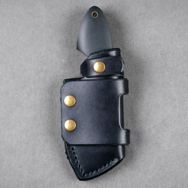 JSK Mini Cleaver - Black Richlite & Brass Spacer (Custom) - URBAN EDC®