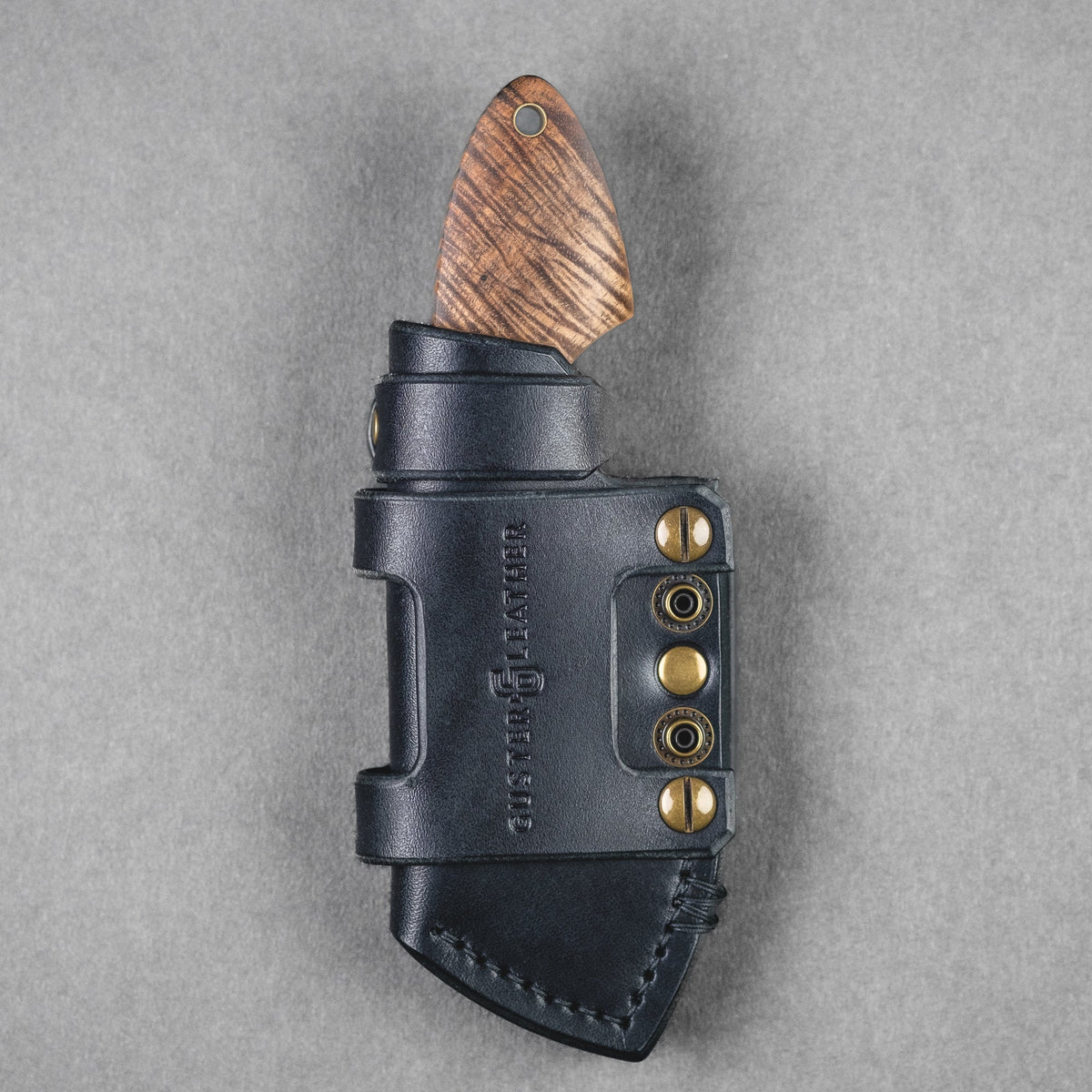 JSK Mini Cleaver - Stabilized Hawaiian Koa & Brass Spacer (Custom) - URBAN EDC®