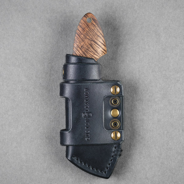 JSK Mini Cleaver - Stabilized Hawaiian Koa & Brass Spacer (Custom) - URBAN EDC®