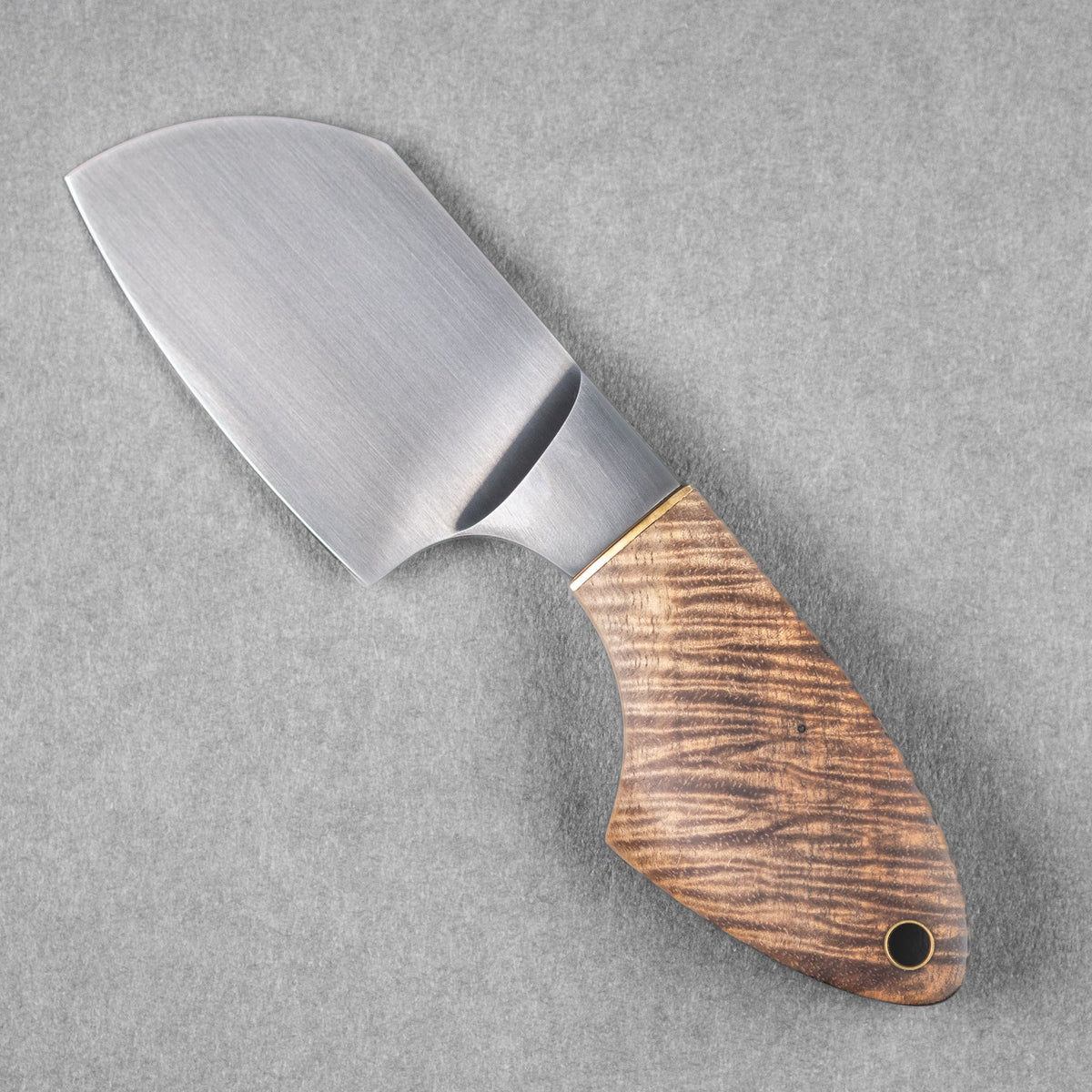 JSK Mini Cleaver - Stabilized Hawaiian Koa & Brass Spacer (Custom) - URBAN EDC®