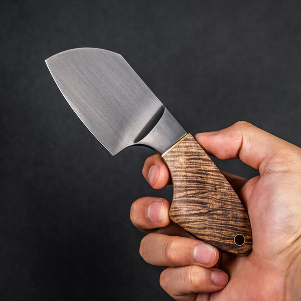 JSK Mini Cleaver - Stabilized Hawaiian Koa & Brass Spacer (Custom) - URBAN EDC®